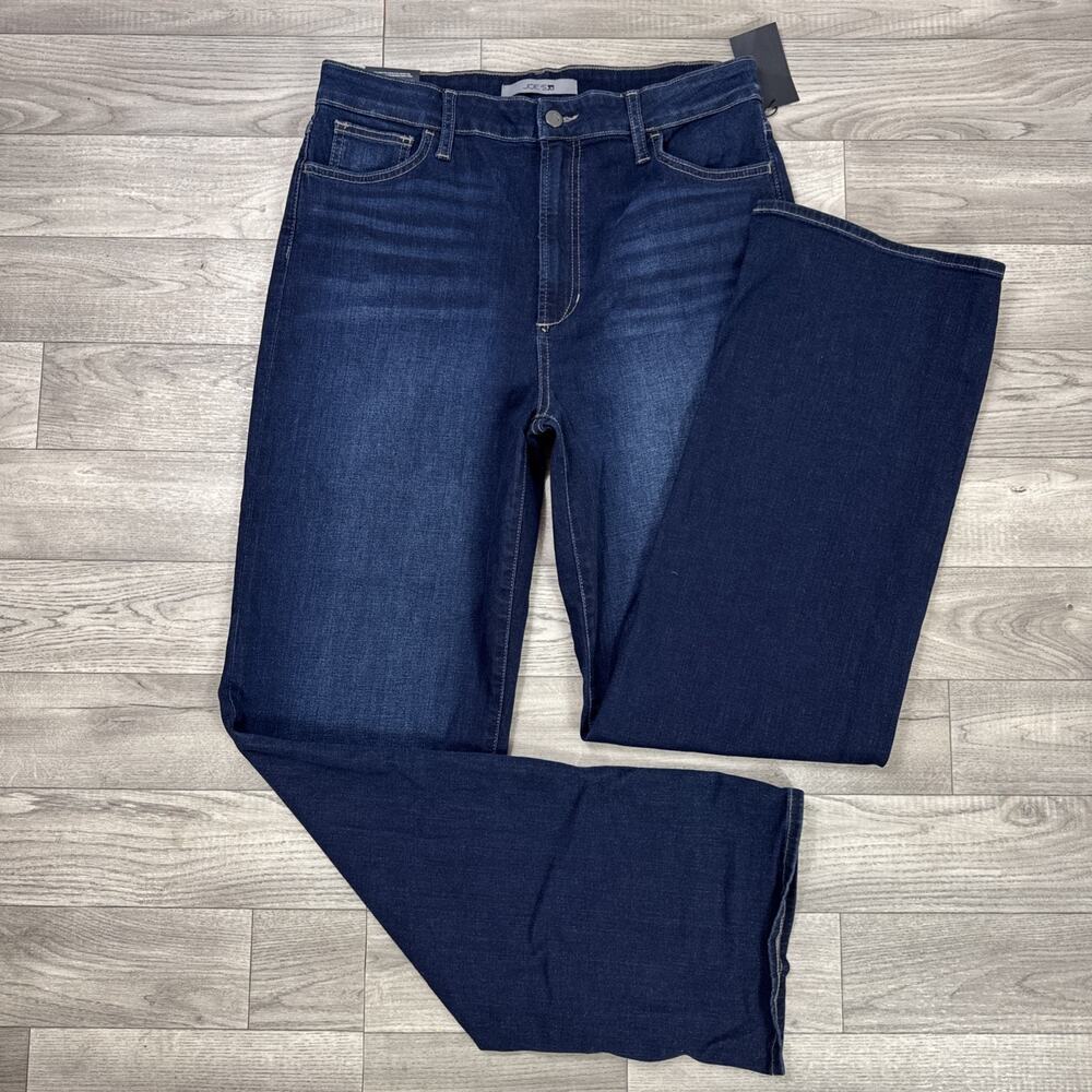 Joe's Jeans High Rise Wide Leg Full Length Jeans Belisama Dark Wash sz 31
